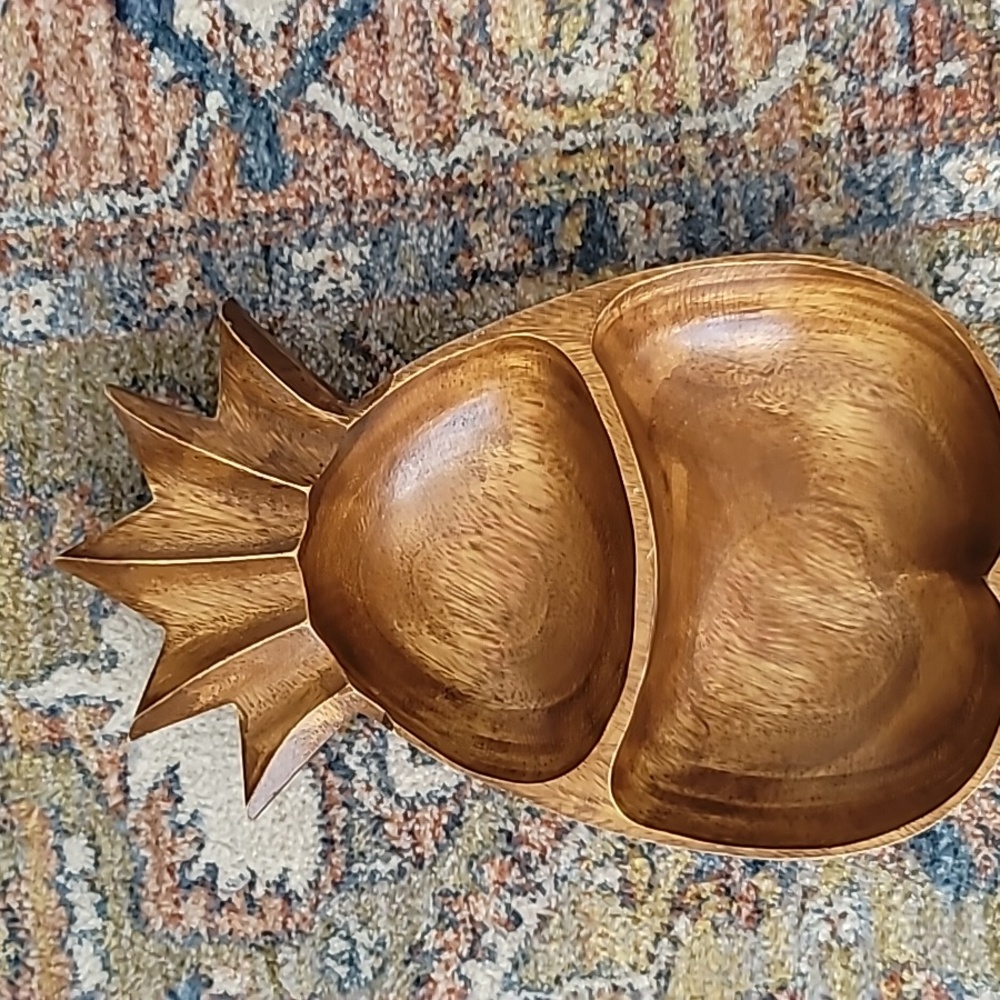 Wooden Pinapple Dish